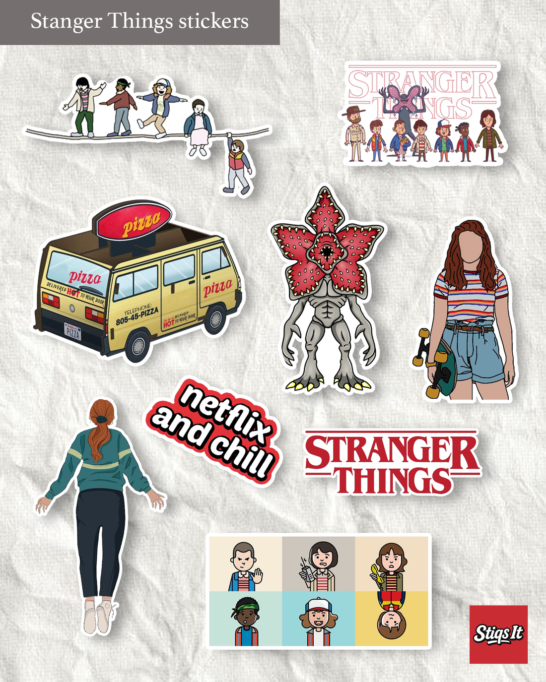 Stranger Things Sticker Collection - Perfect for Fans