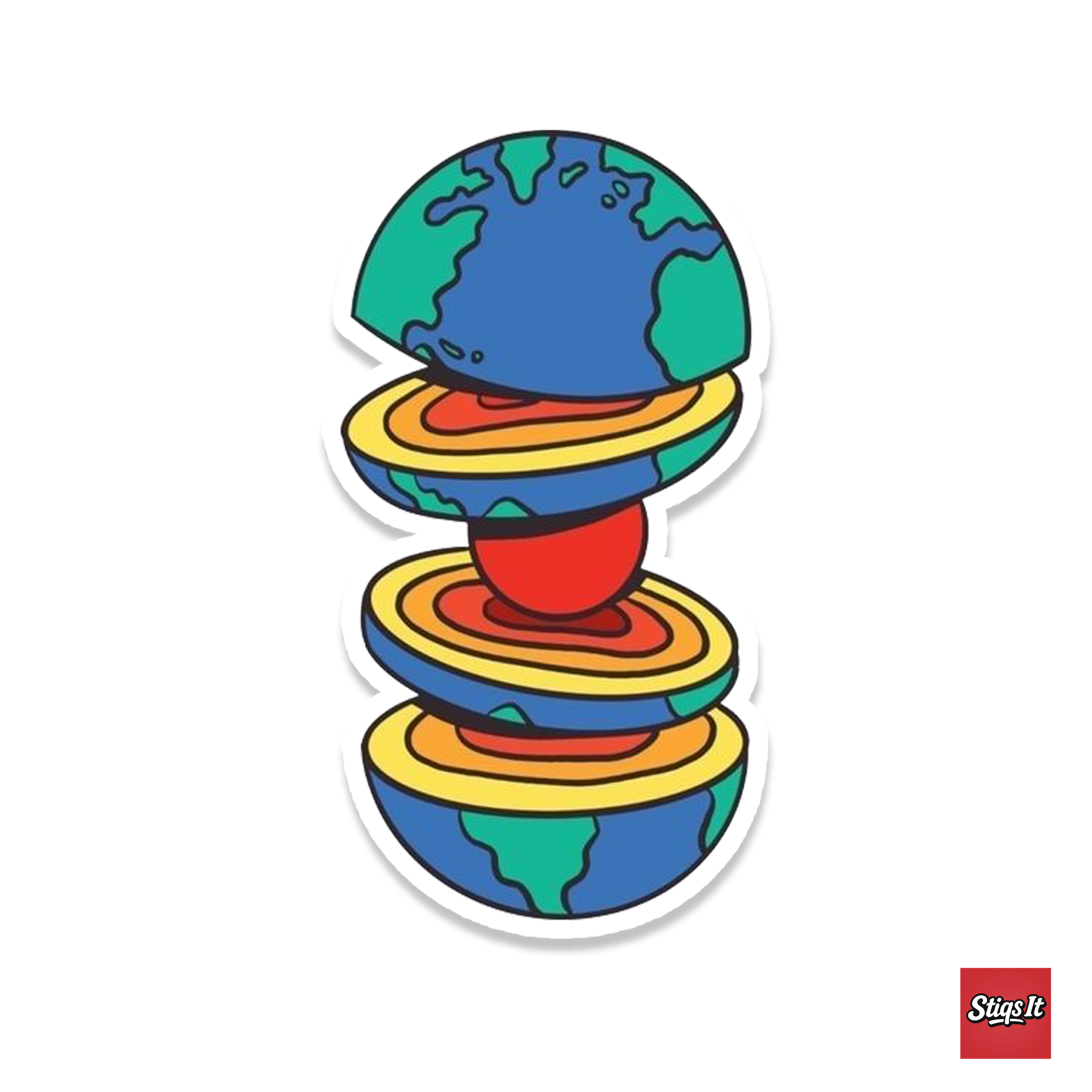 Layered Earth Sticker