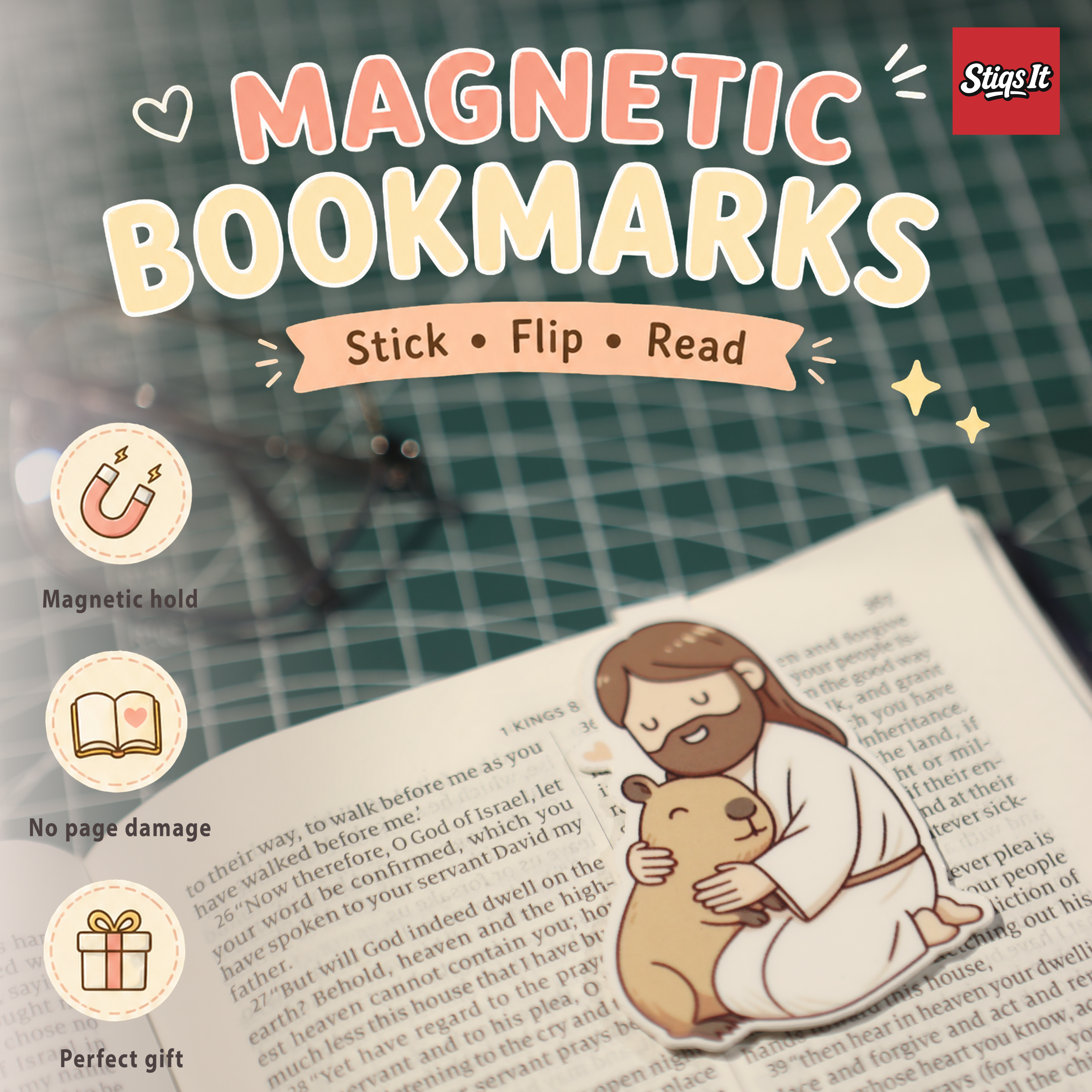 Hug Mark Magnetic Bookmark