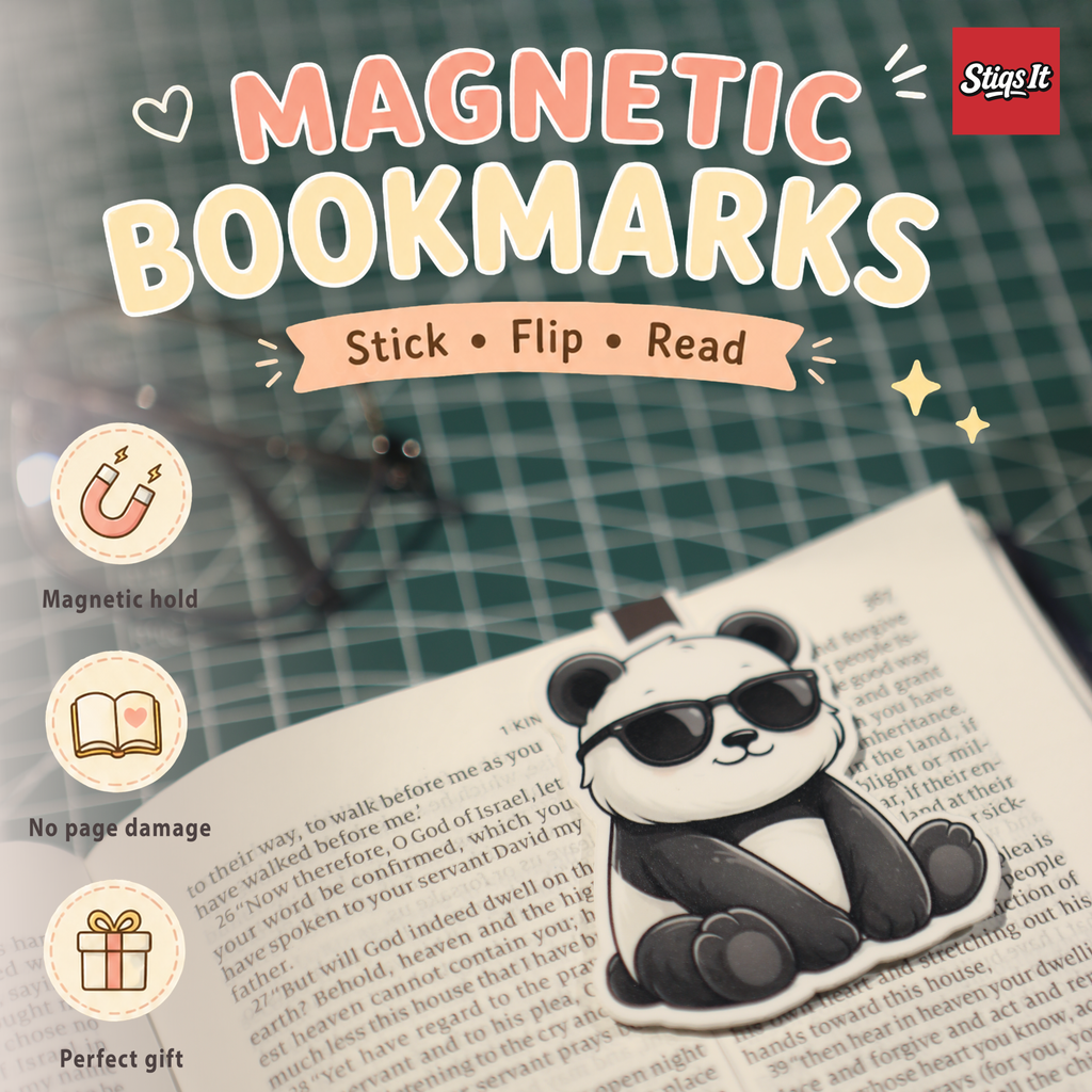 Panda Peek Magnetic Bookmark