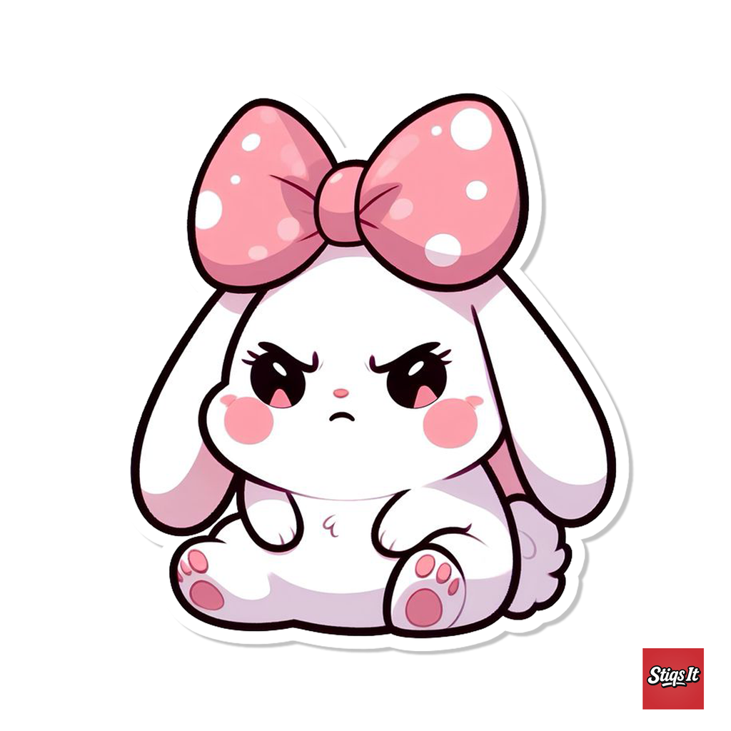 Bow Bunny Sticker