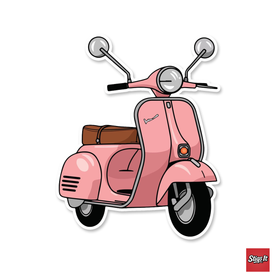 Pink Vespa Sticker