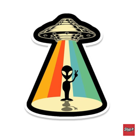 UFO peace ride Sricker