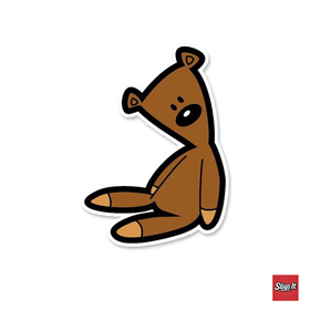 Mr Bean Teddy Bear Sticker