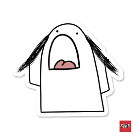 Screaming Blob Sticker