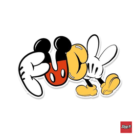 Cartoon Chaos Fuck Sticker