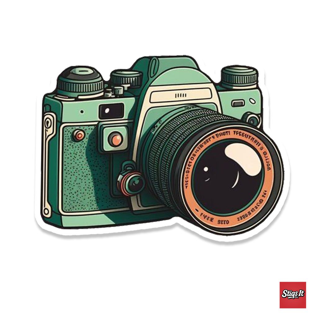Green Camera Sticker