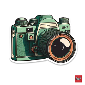 Green Camera Sticker