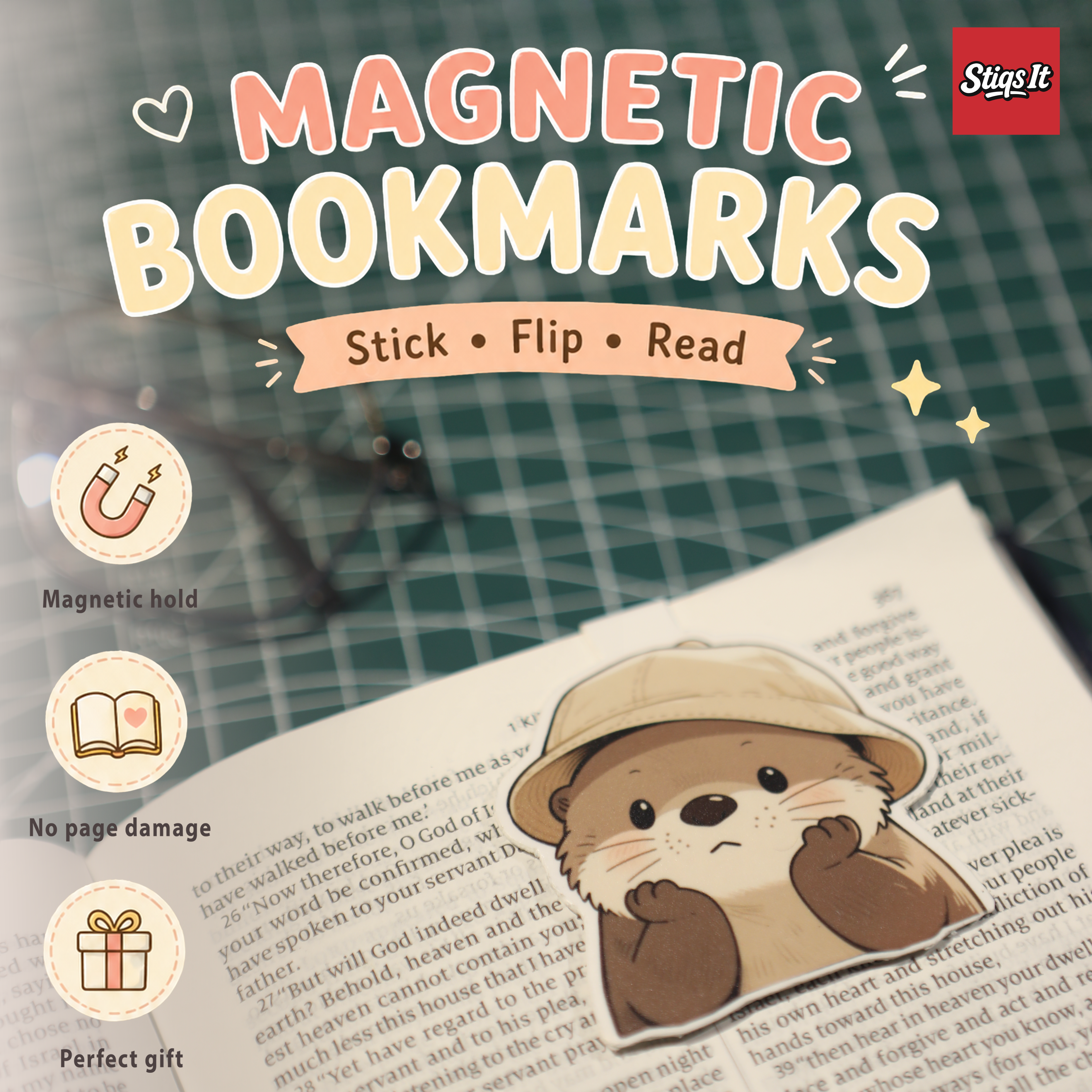Otterly Yours MAgnetic Bookmark