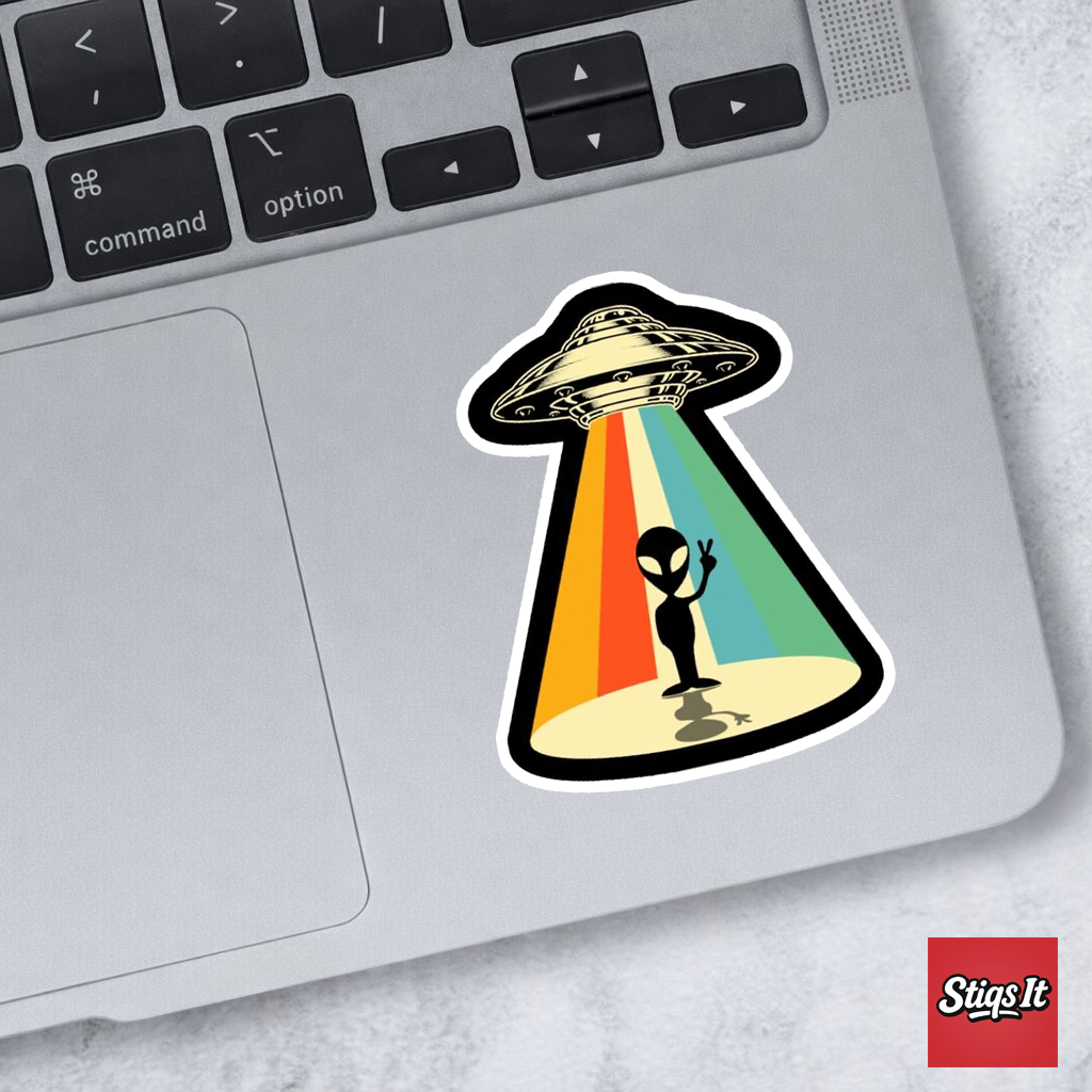 UFO peace ride Sricker