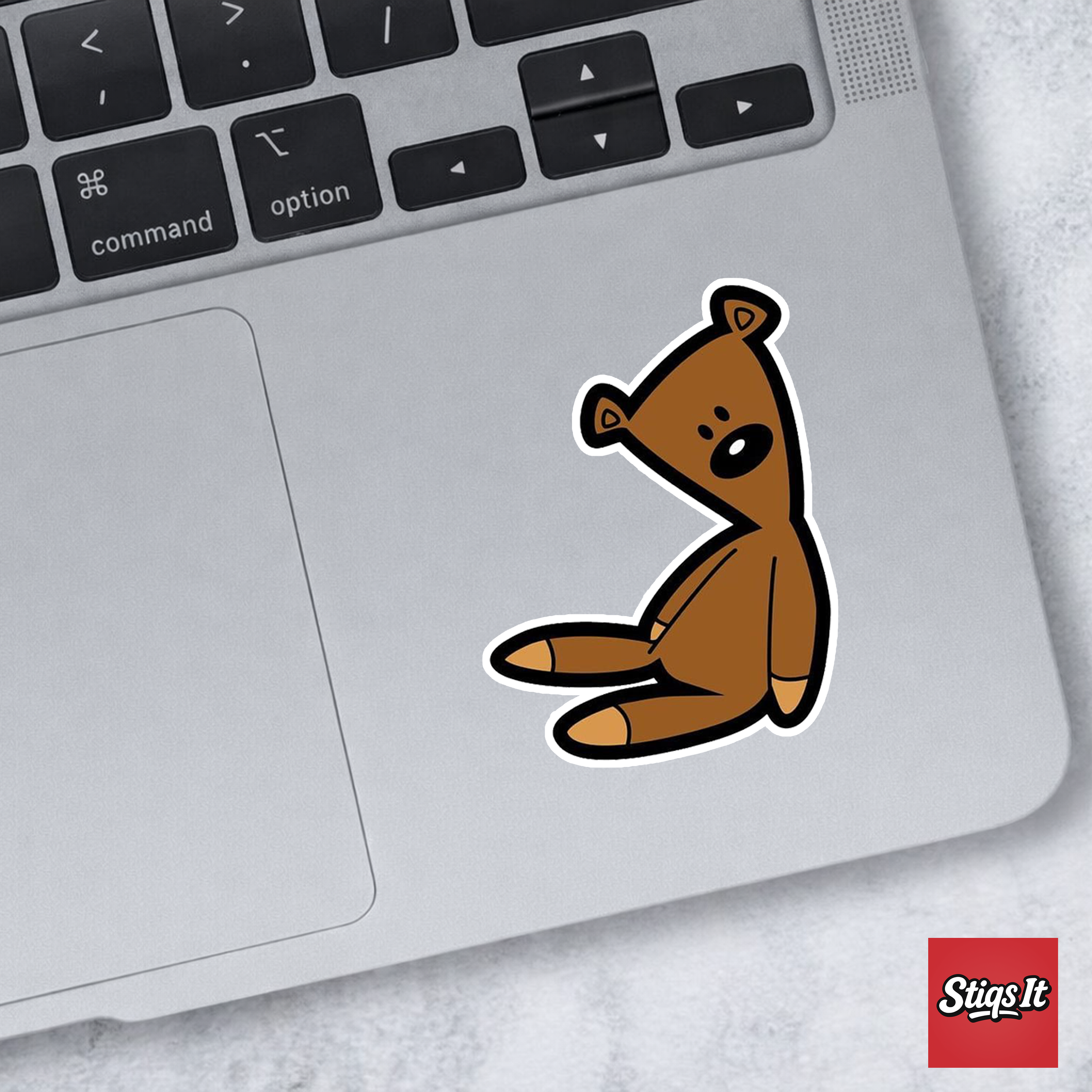 Mr Bean Teddy Bear Sticker