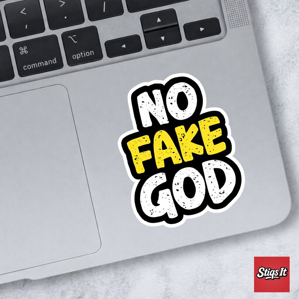 No Fake God Sticker