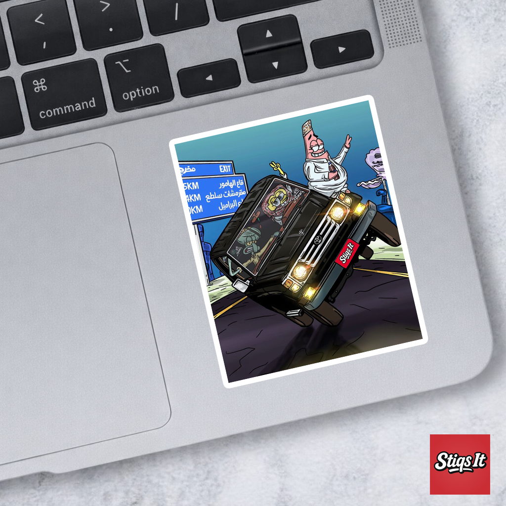 Cartoon Arab Style Drift Sticker