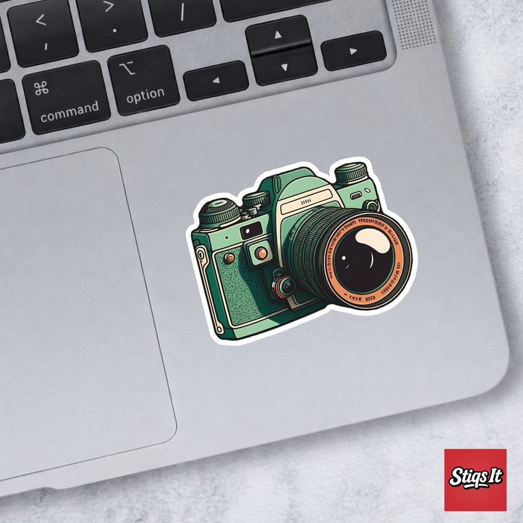 Green Camera Sticker
