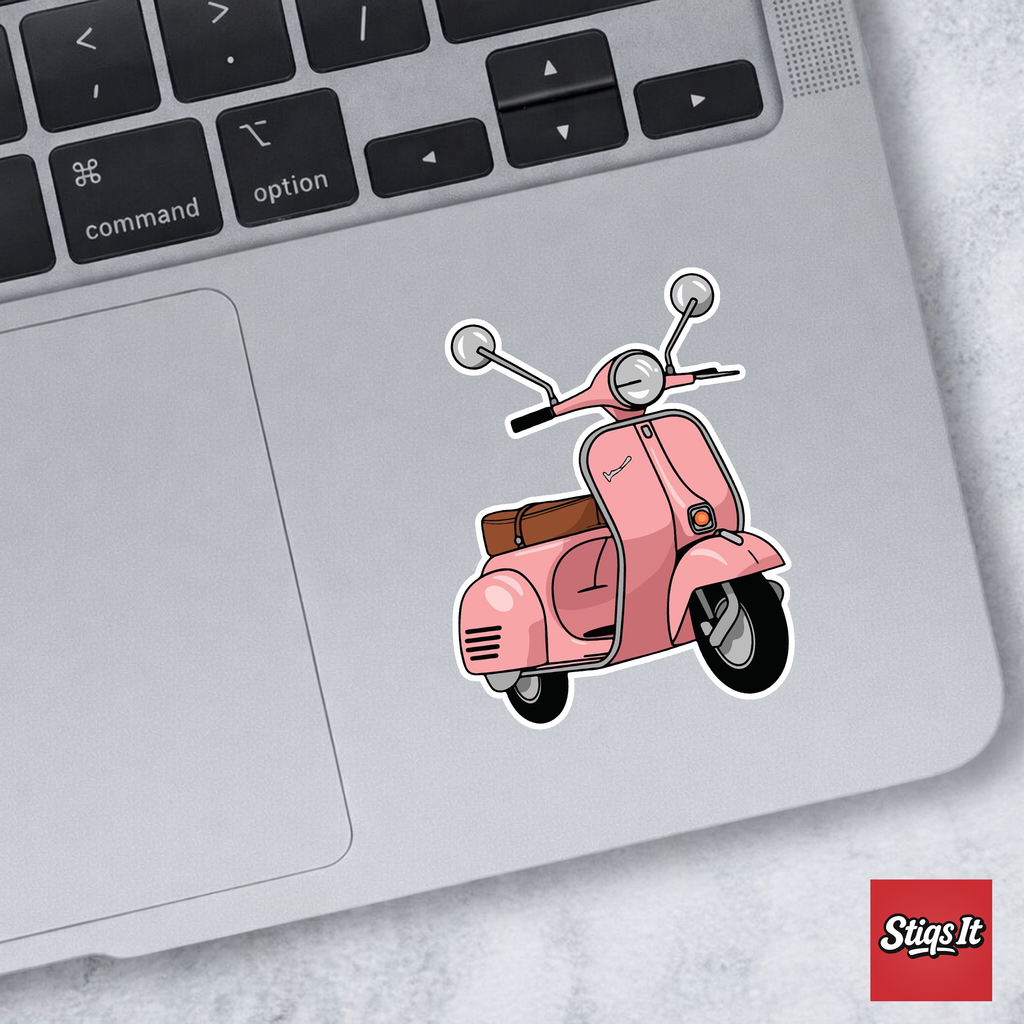 Pink Vespa Sticker