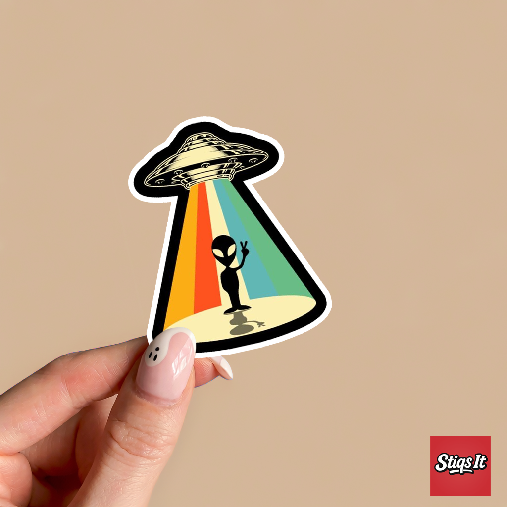 UFO peace ride Sricker