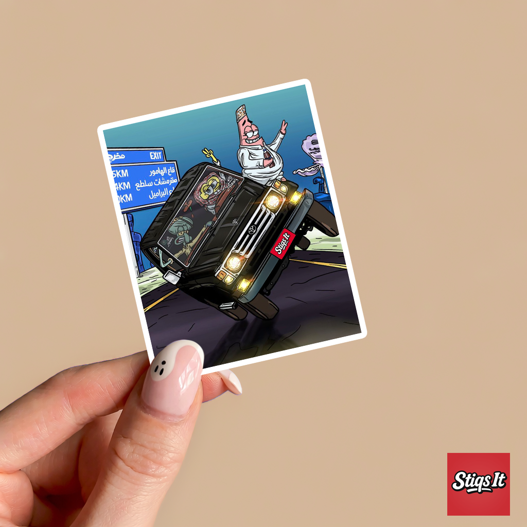 Cartoon Arab Style Drift Sticker