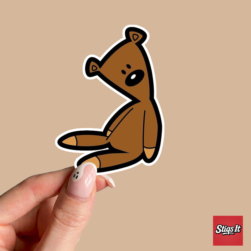Mr Bean Teddy Bear Sticker