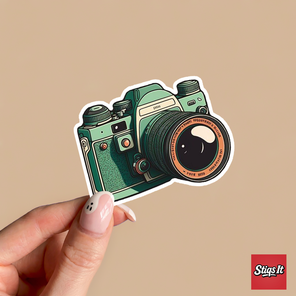 Green Camera Sticker