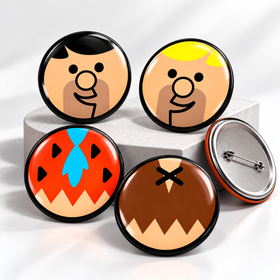 Fred Flintstone Badge Set of 4