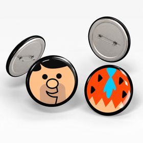 Fred Flintstone Badge Set of 2