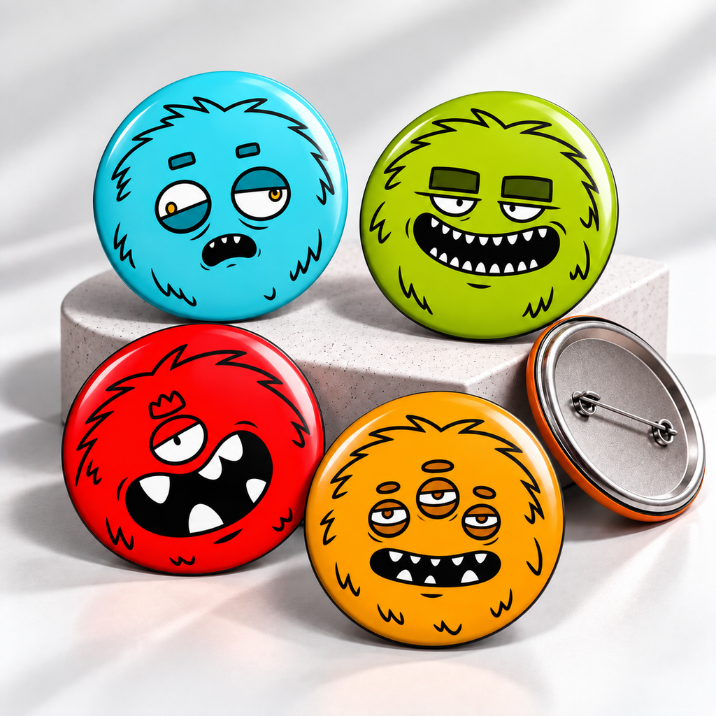 Monster Badge Set of 4