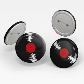 Retro Record Pin Badge