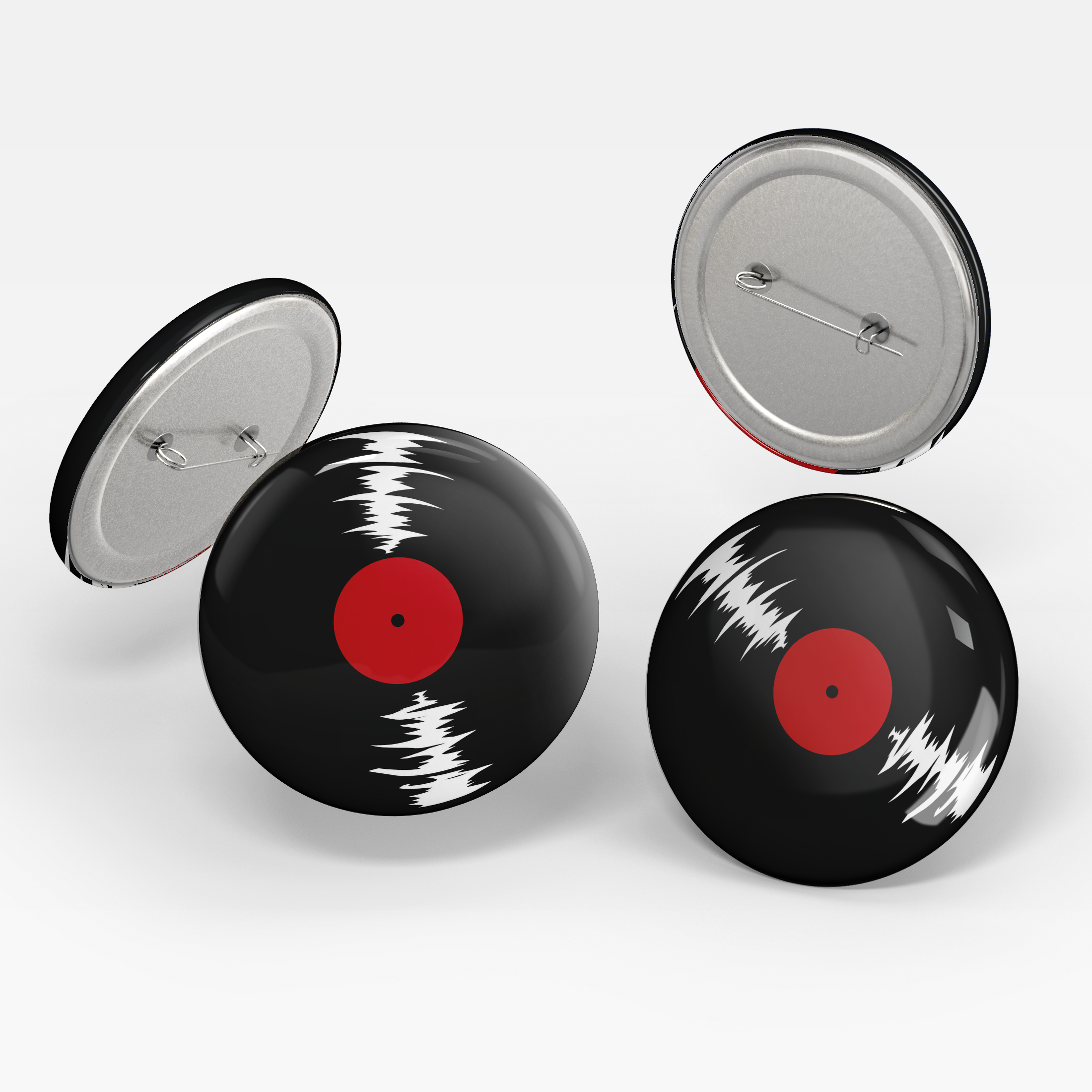 Retro Record Pin Badge