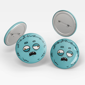 Blue Monster Pin Badge